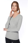 GREY ONE PIECE TOP- ONE PIECE BOTTOM