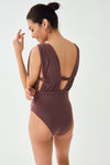 SOFT BROWN SWIMSUIT