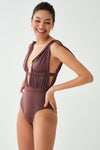 SOFT BROWN SWIMSUIT