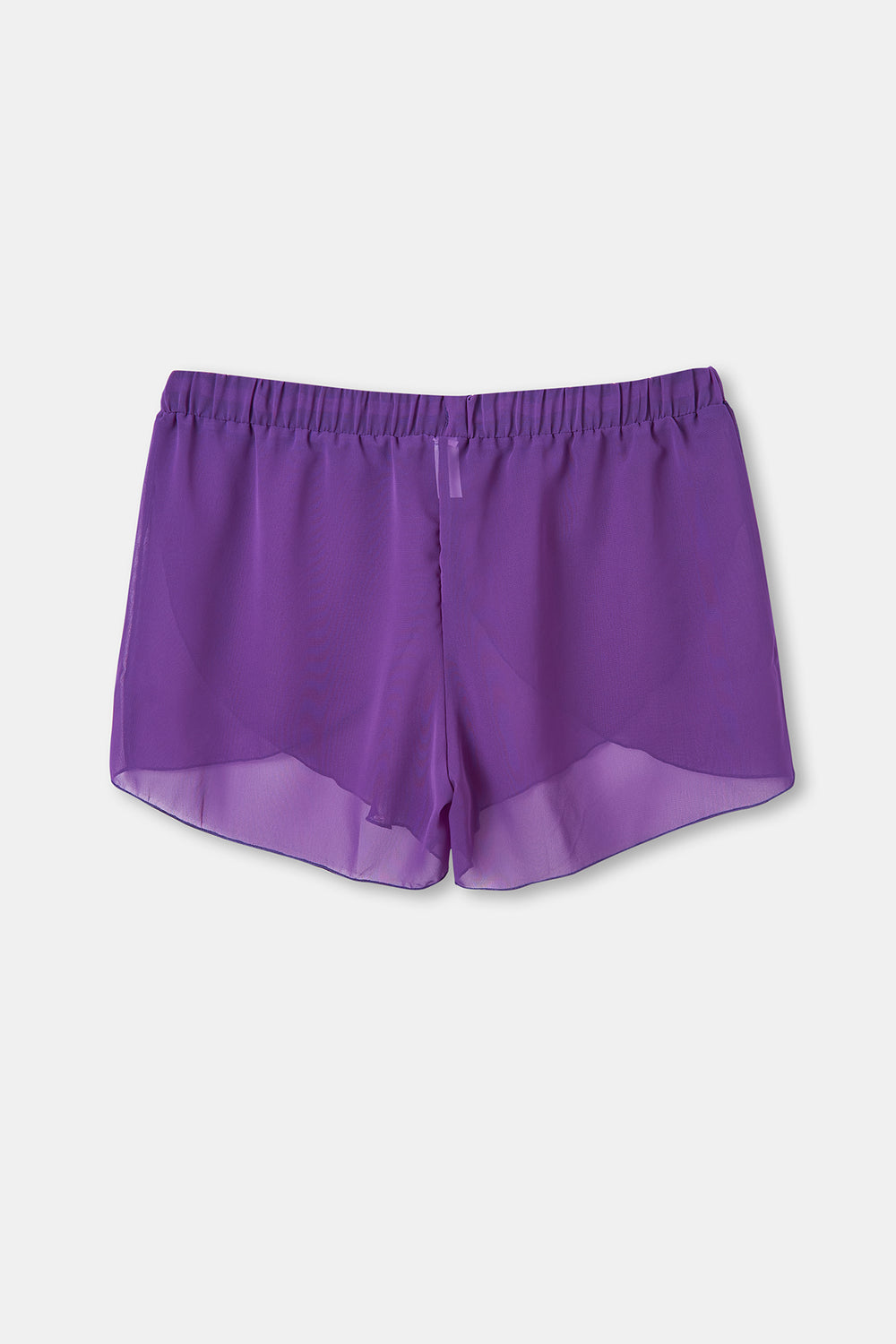 Lila Şifon Şort Pareo