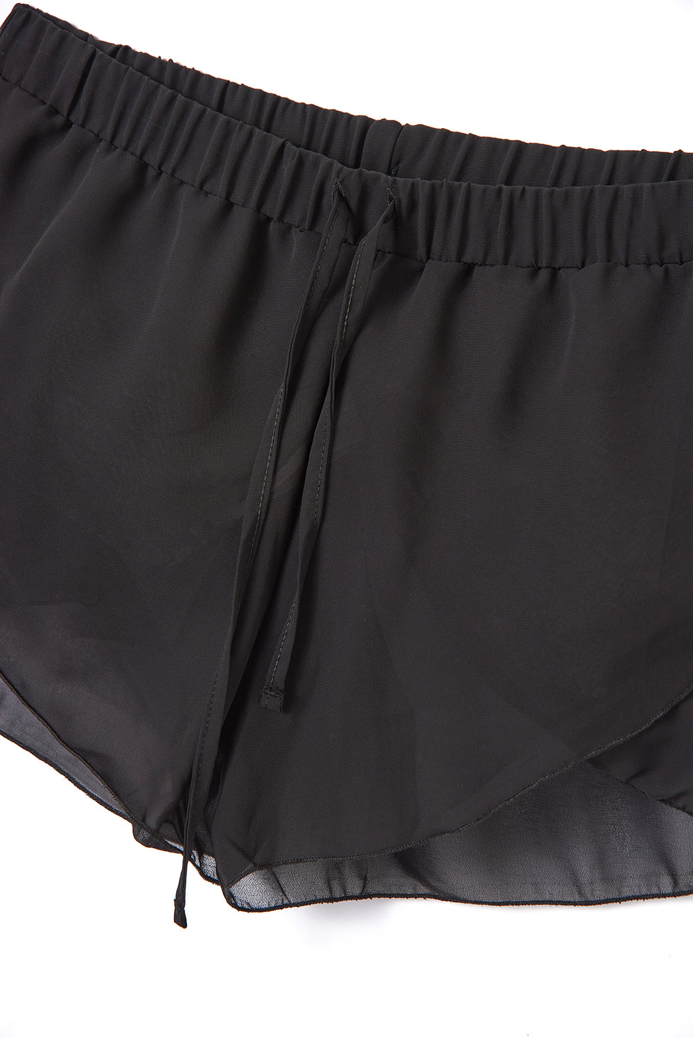 Siyah Şifon Şort Pareo