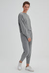 GREY MELANGE ONE PIECE TOP- ONE PIECE BOTTOM