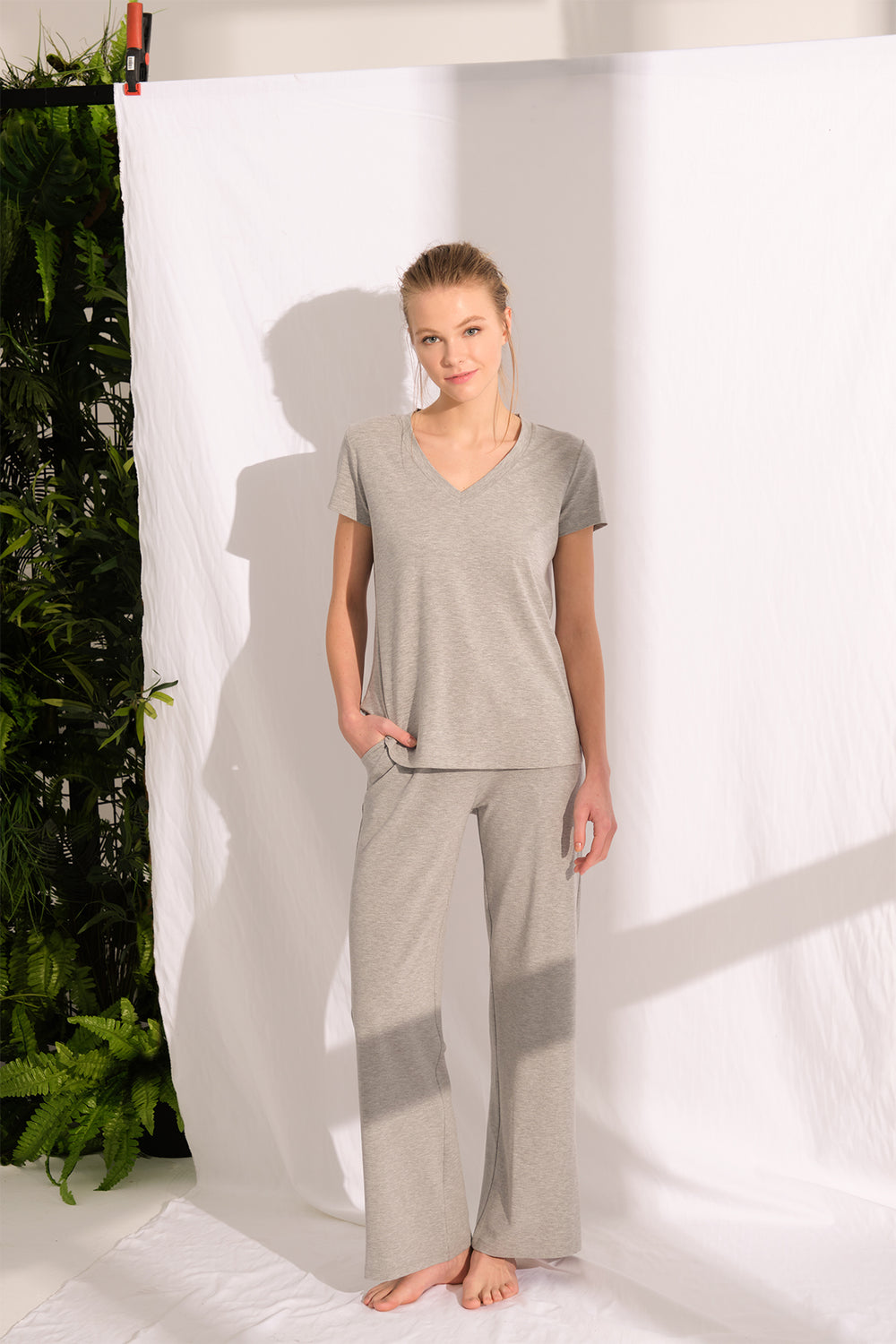 GREY MELANGE ONE PIECE TOP
