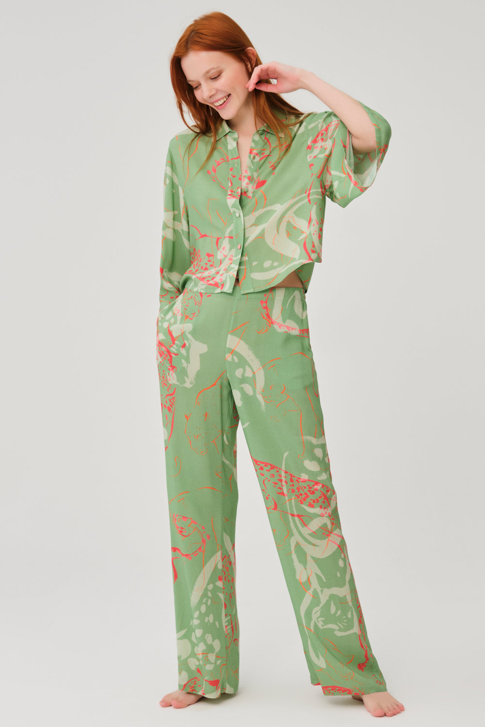 GREEN PYJAMA SET