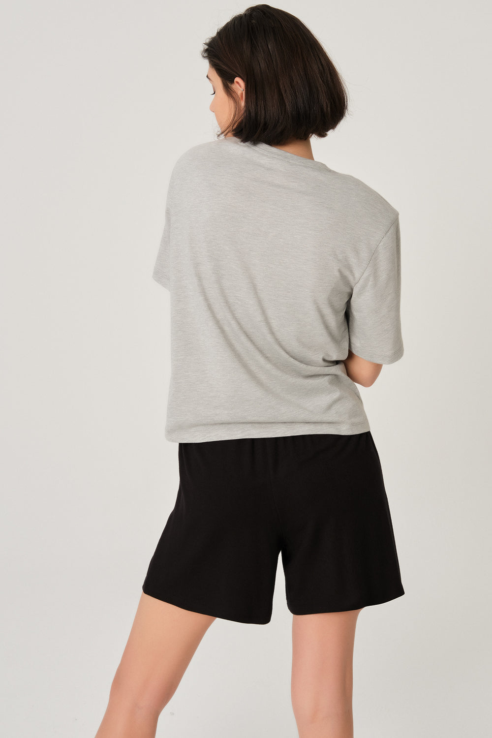 GREY MELANGE ONE PIECE TOP- ONE PIECE BOTTOM