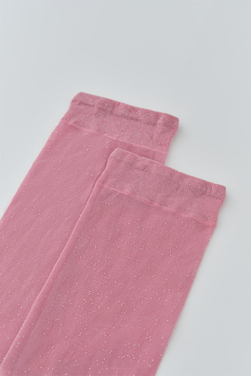 Pembe Simli Kadın Soket Çorap