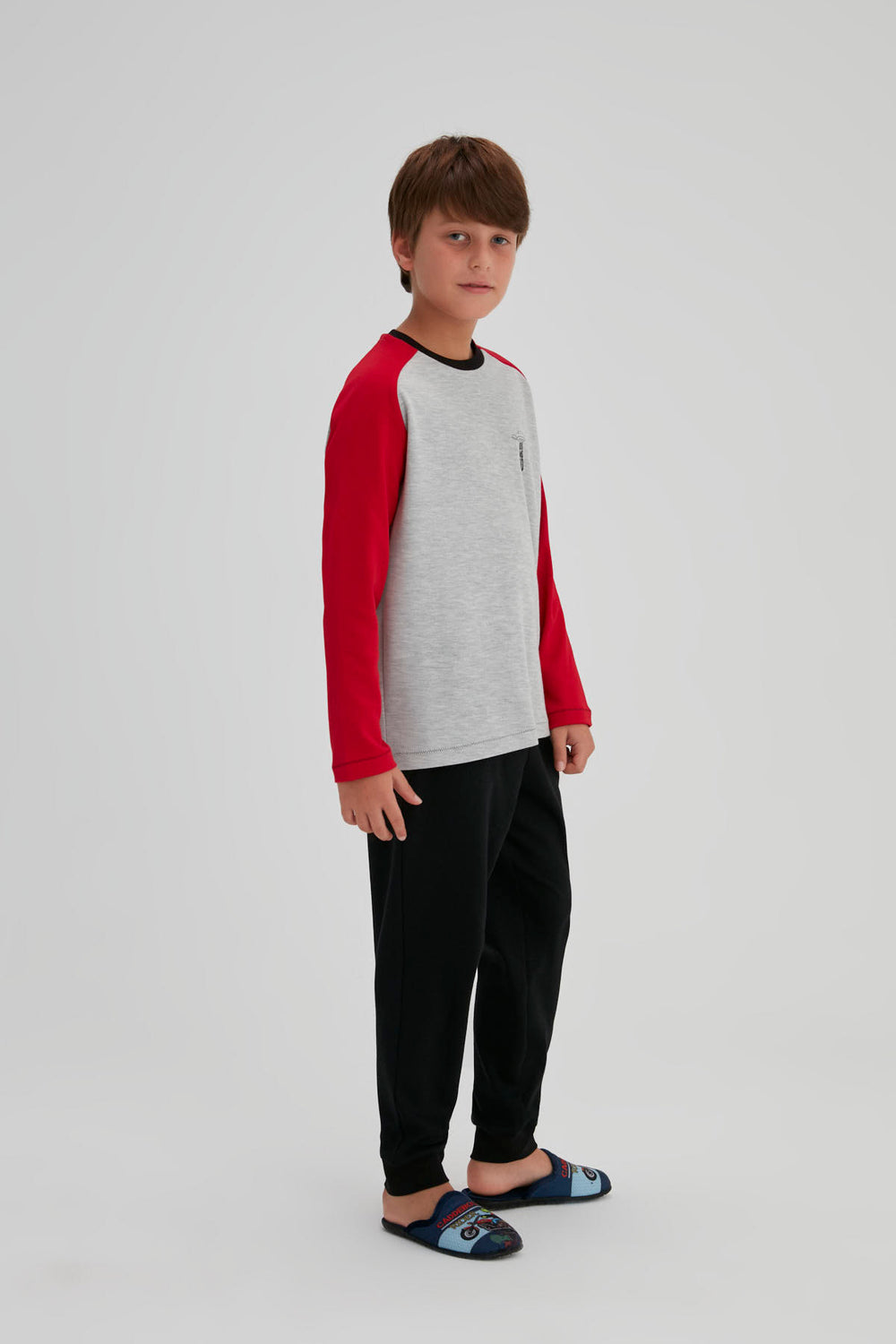 GREY MELANGE PYJAMA SET