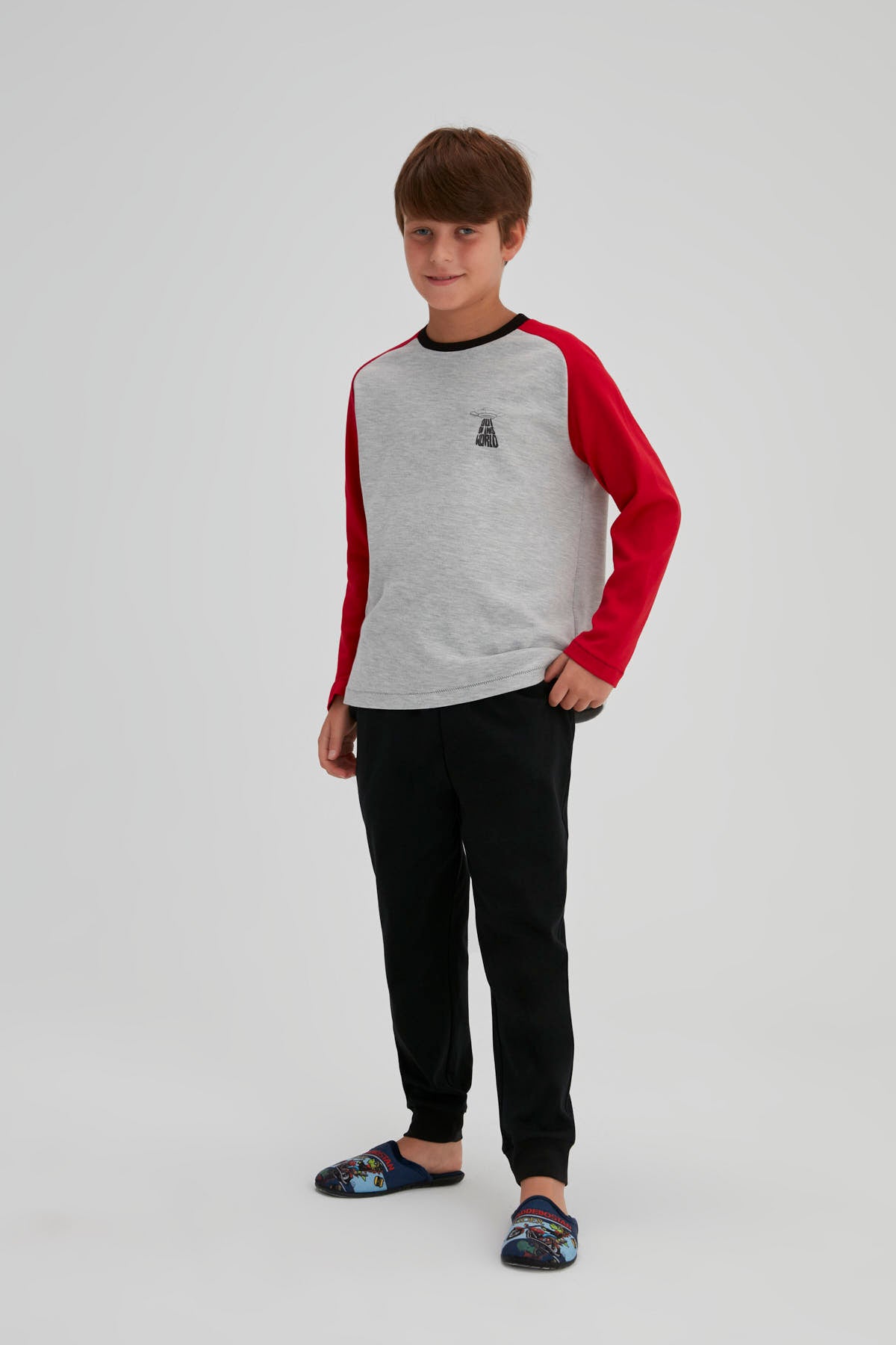 GREY MELANGE PYJAMA SET