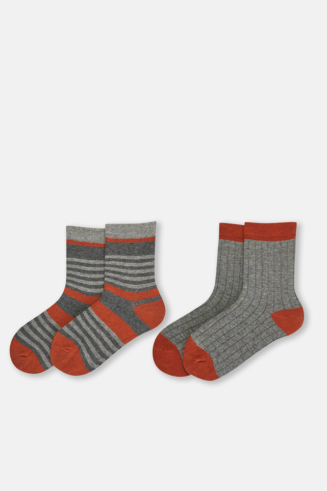 GREY MELANGE - CINNAMON SOCKS