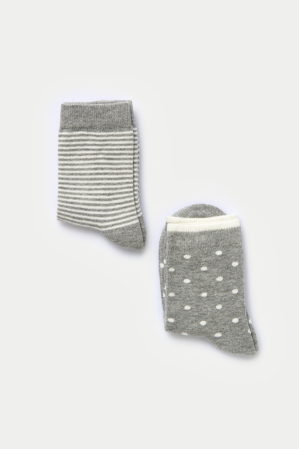 GREY MELANGE - ECRU SOCKS