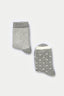 GREY MELANGE - ECRU SOCKS