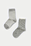 GREY MELANGE - ECRU SOCKS