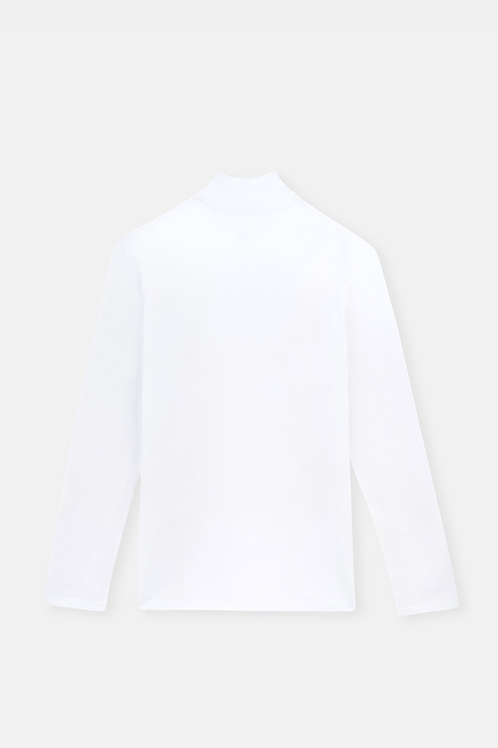 Beyaz Uzun Kol Yarım Balıkçı Yaka Üst