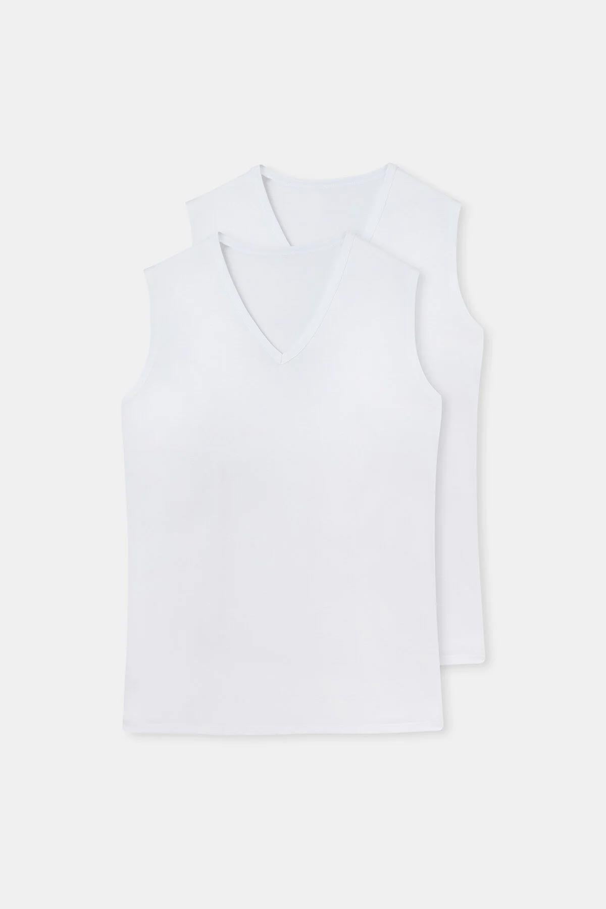 WHITE  T-SHIRT SLEEVLESS