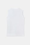 WHITE  T-SHIRT SLEEVLESS