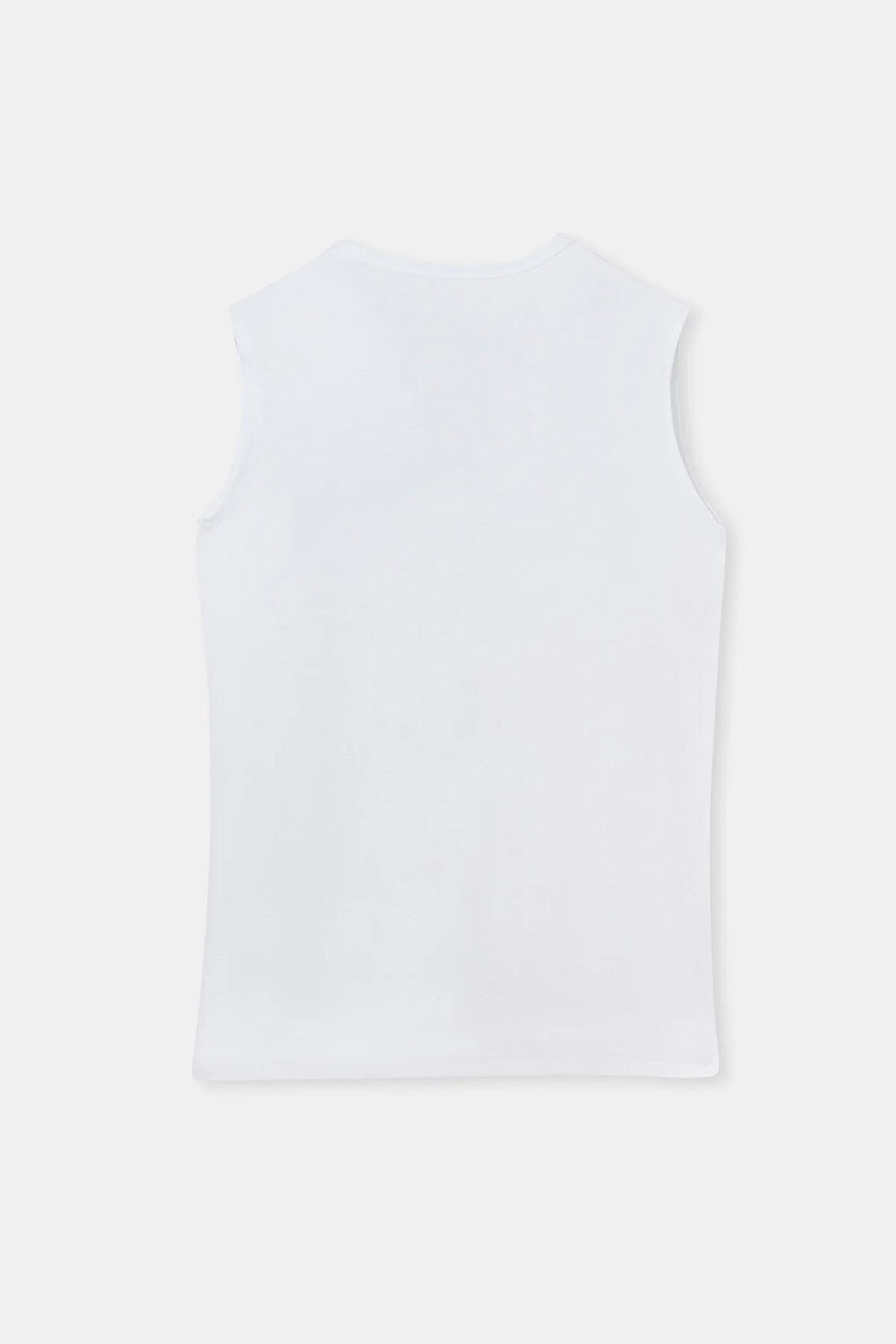 WHITE  T-SHIRT SLEEVLESS