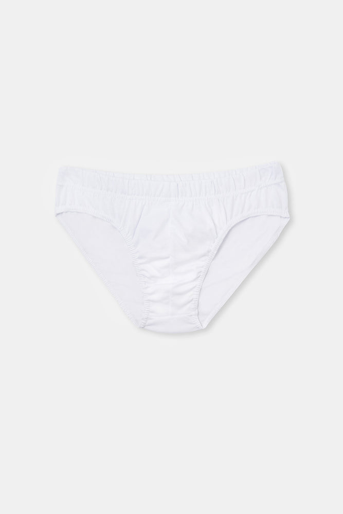 Beyaz Penye 2'li Pamuklu Slip Külot