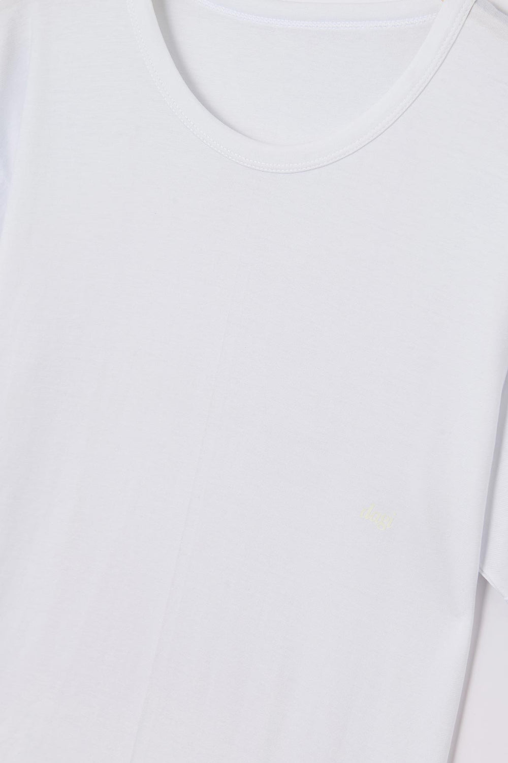 Beyaz Sıfır Yaka Erkek 2'li T-Shirt