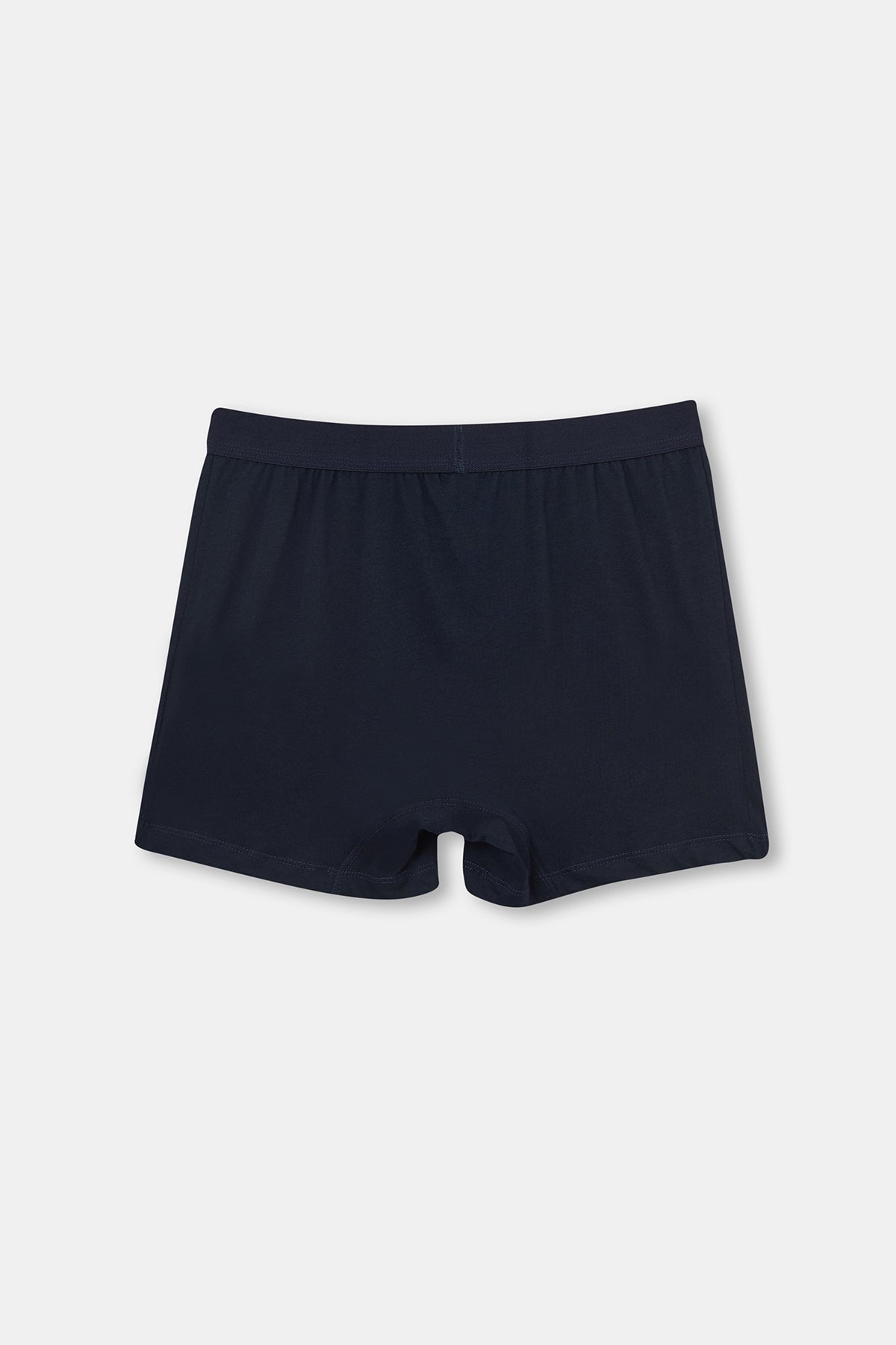 Lacivert Baskılı Pamuklu Boxer