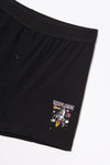 Siyah Baskılı Pamuklu Boxer