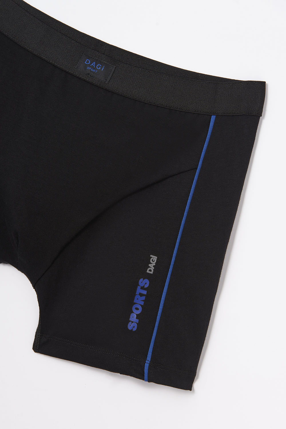 Siyah Spor Pamuklu Boxer