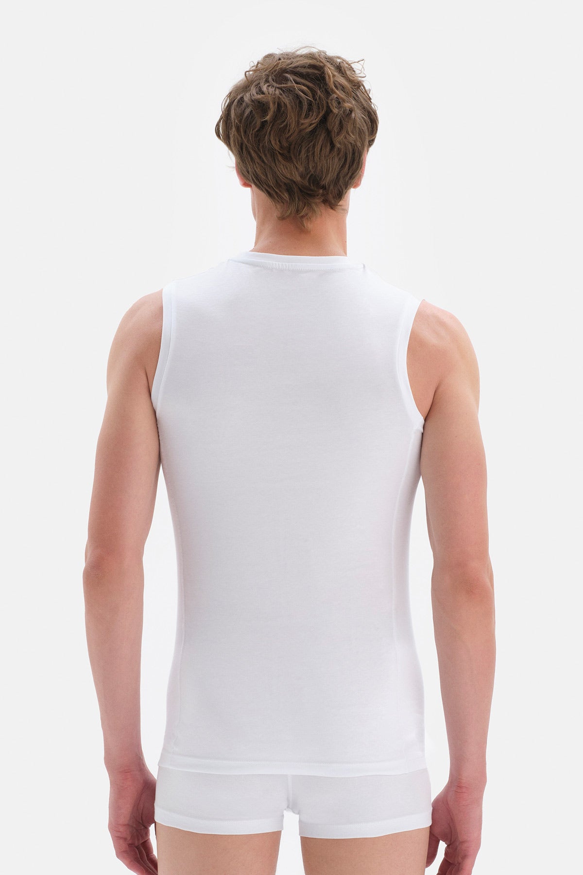 WHITE  T-SHIRT SLEEVLESS
