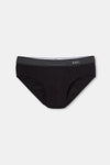 Siyah Penye Compact Düz Erkek Slip Külot