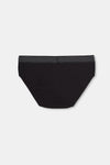 Siyah Penye Compact Düz Erkek Slip Külot