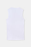 WHITE  T-SHIRT SLEEVLESS