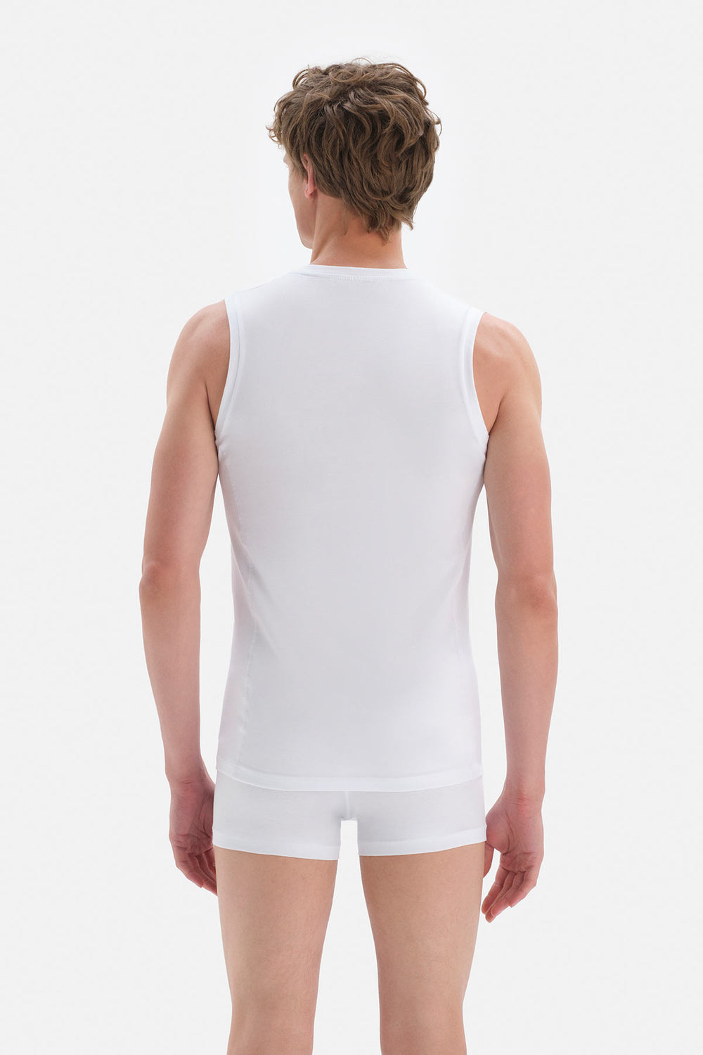 WHITE  T-SHIRT SLEEVLESS