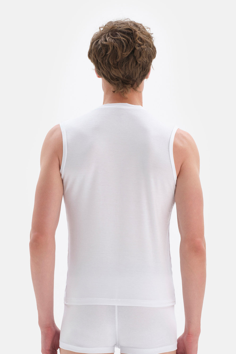 WHITE  T-SHIRT SLEEVLESS
