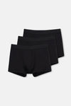 Siyah Compact Düz 3'lü Boxer