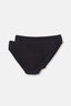 Siyah Penye 2'li Slip Külot