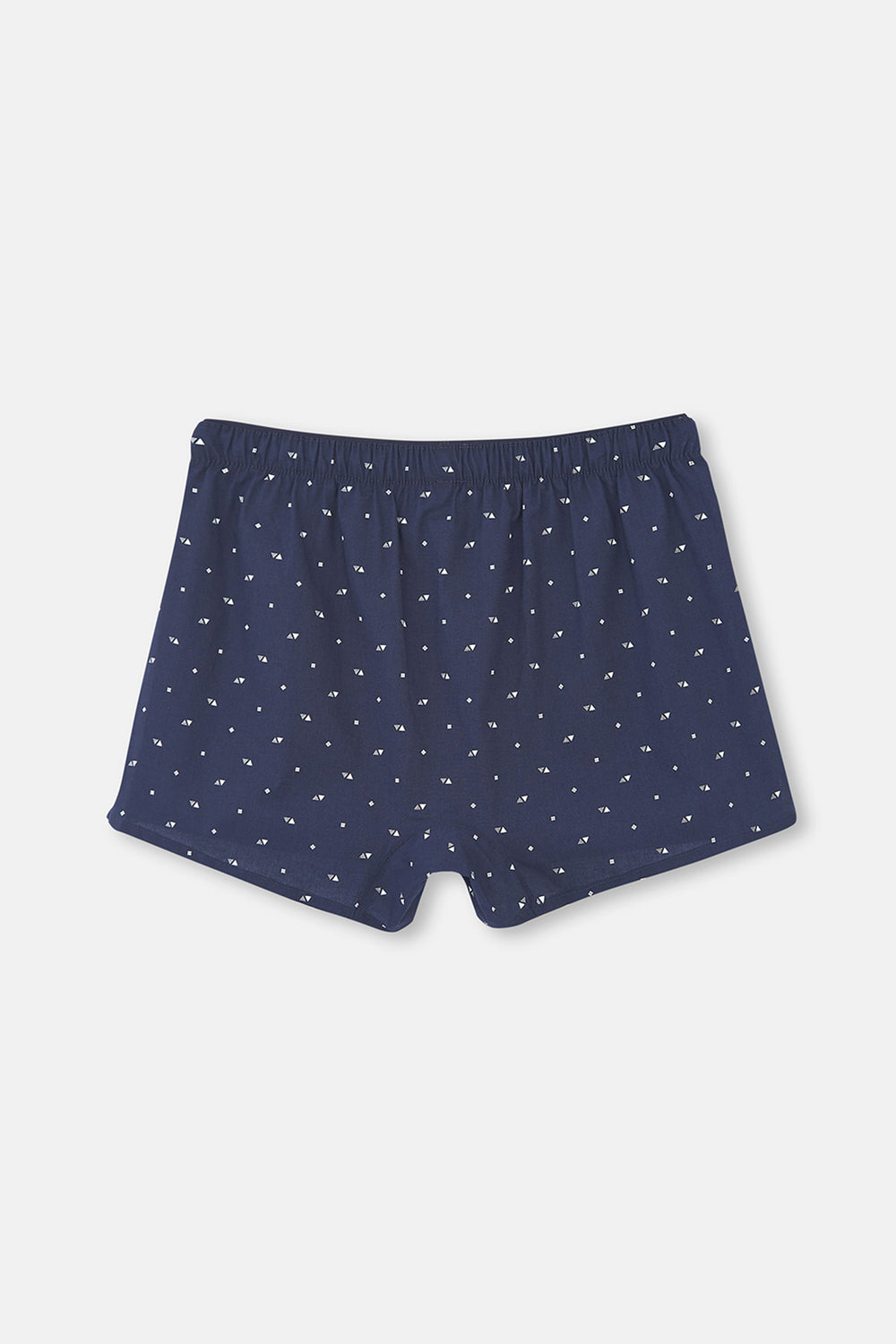 Lacivert Desenli Poplin Lyc Boxer