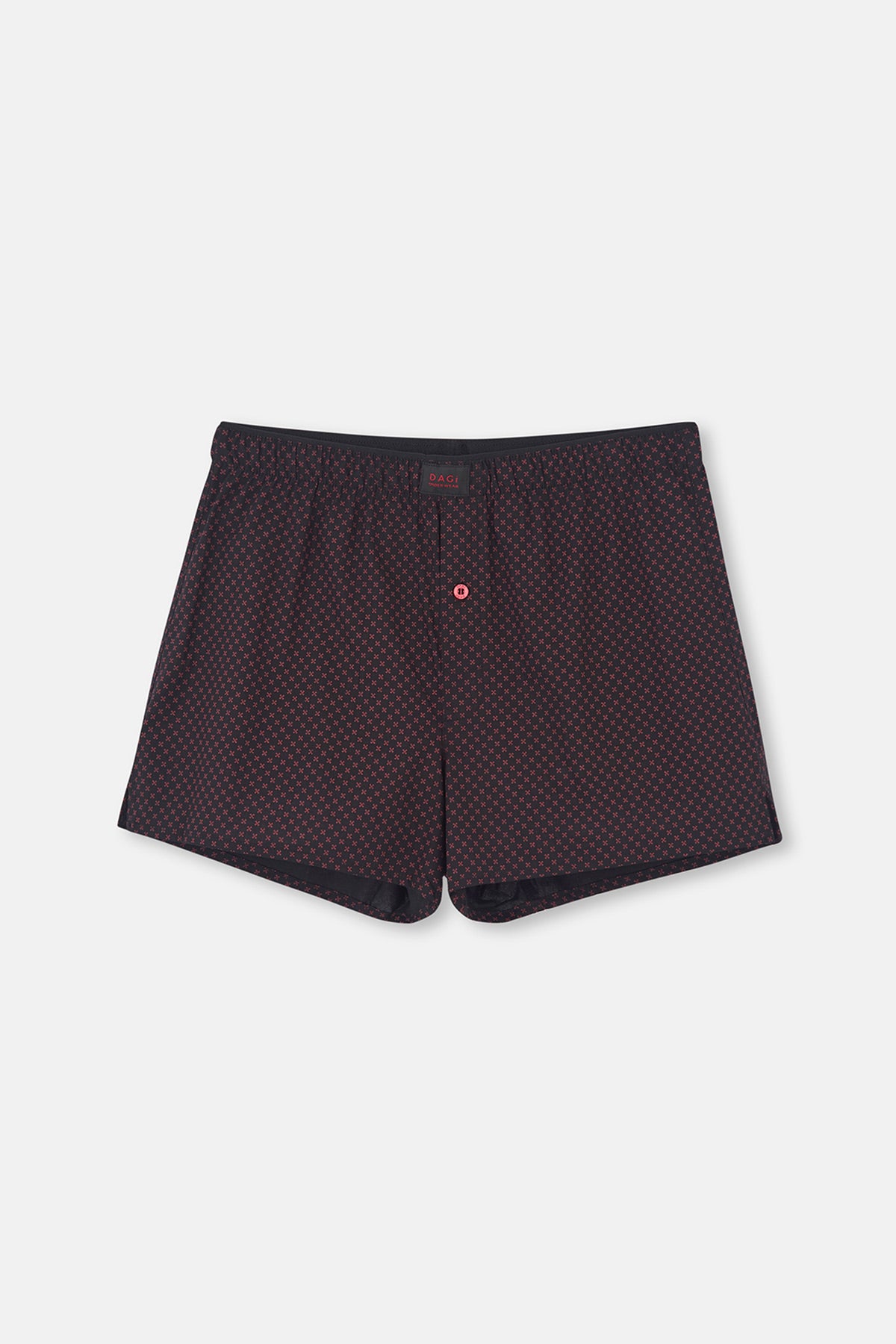Siyah Desenli Poplin Lyc Boxer