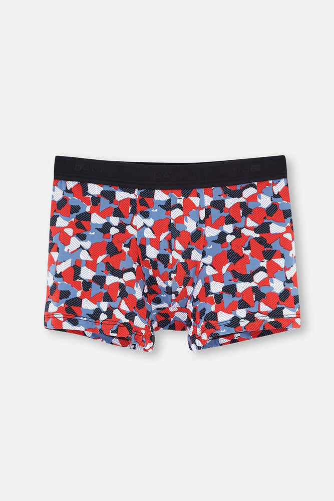 Kırmızı Mavi Compact Geometrik Boxer