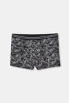 Siyah Desenli Compact Penye Boxer