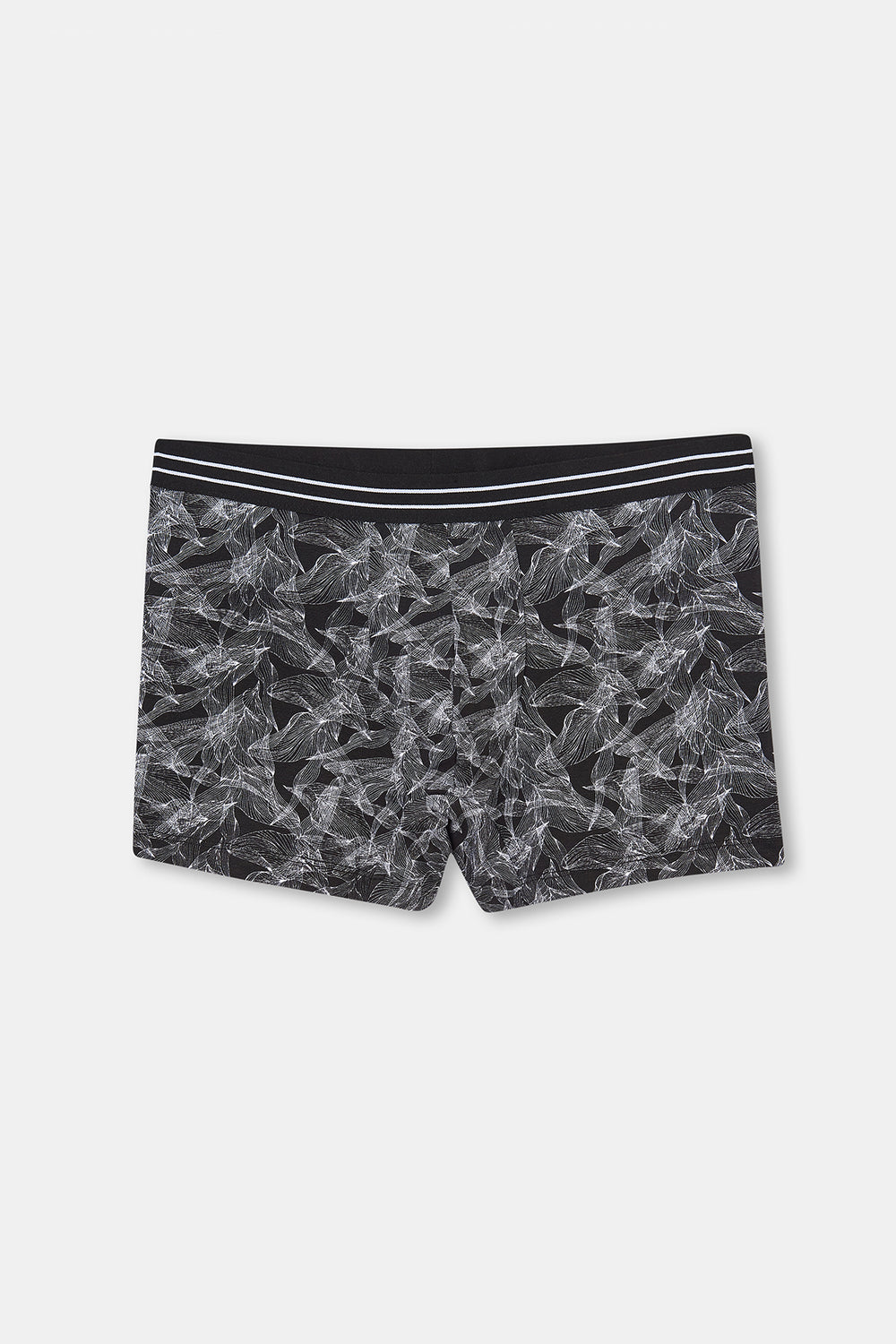 Siyah Desenli Compact Penye Boxer