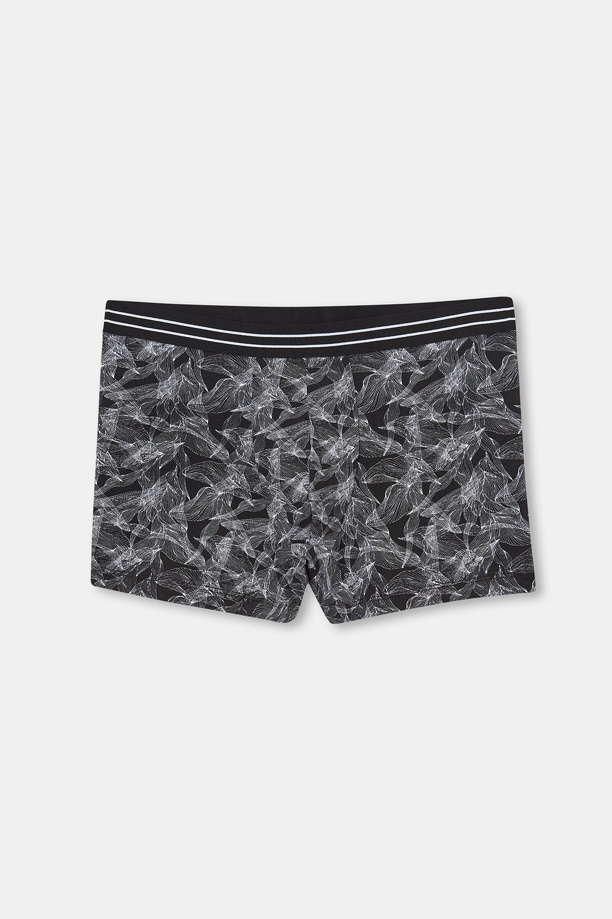Siyah Desenli Compact Penye Boxer