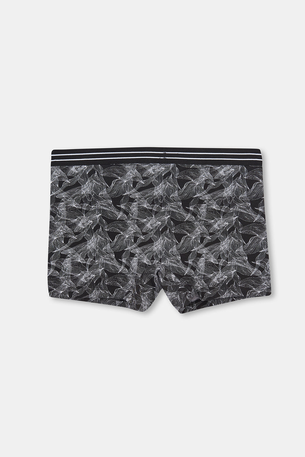 Siyah Desenli Compact Penye Boxer