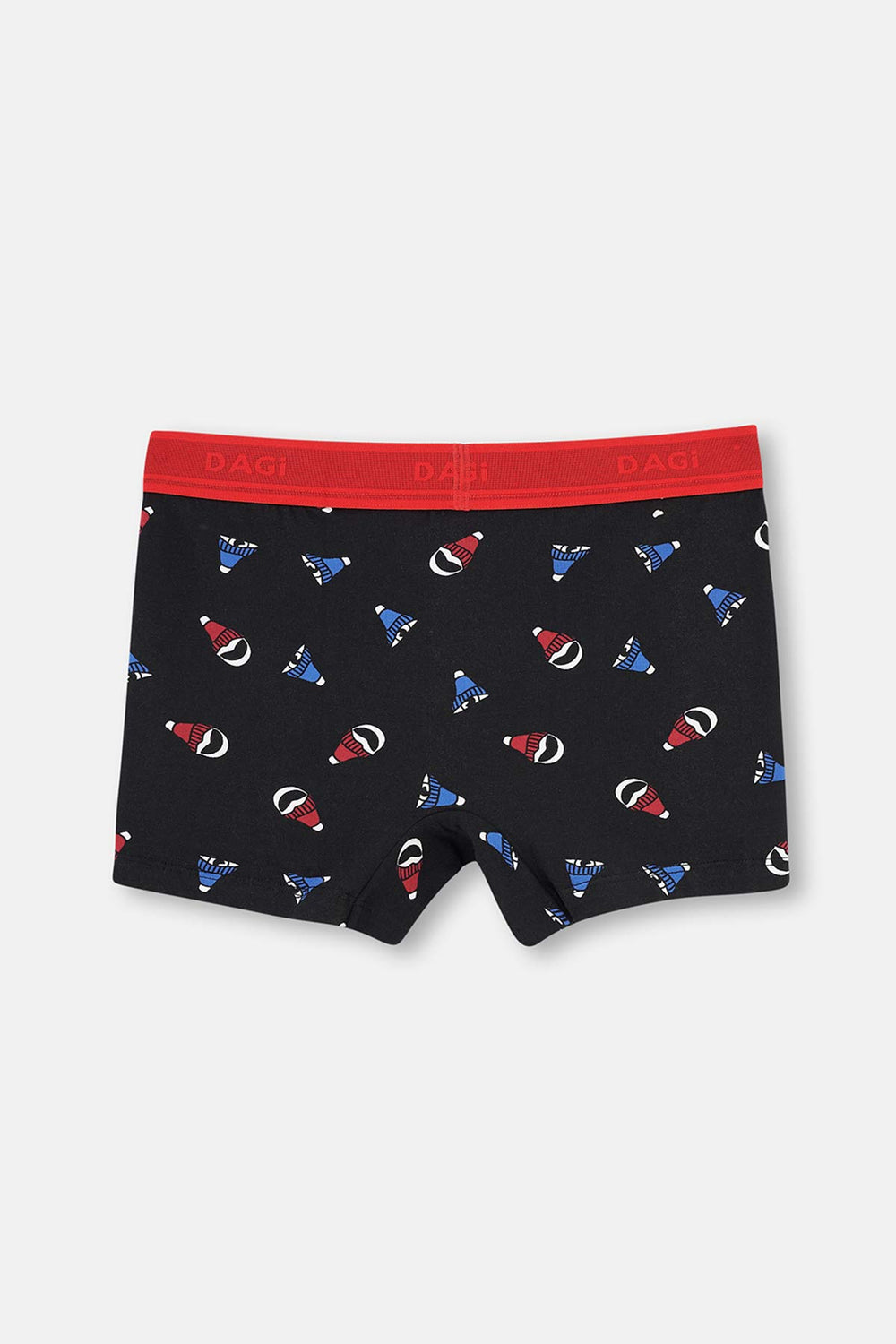 Siyah Kırmızı Compact Şapka Desenli Boxer