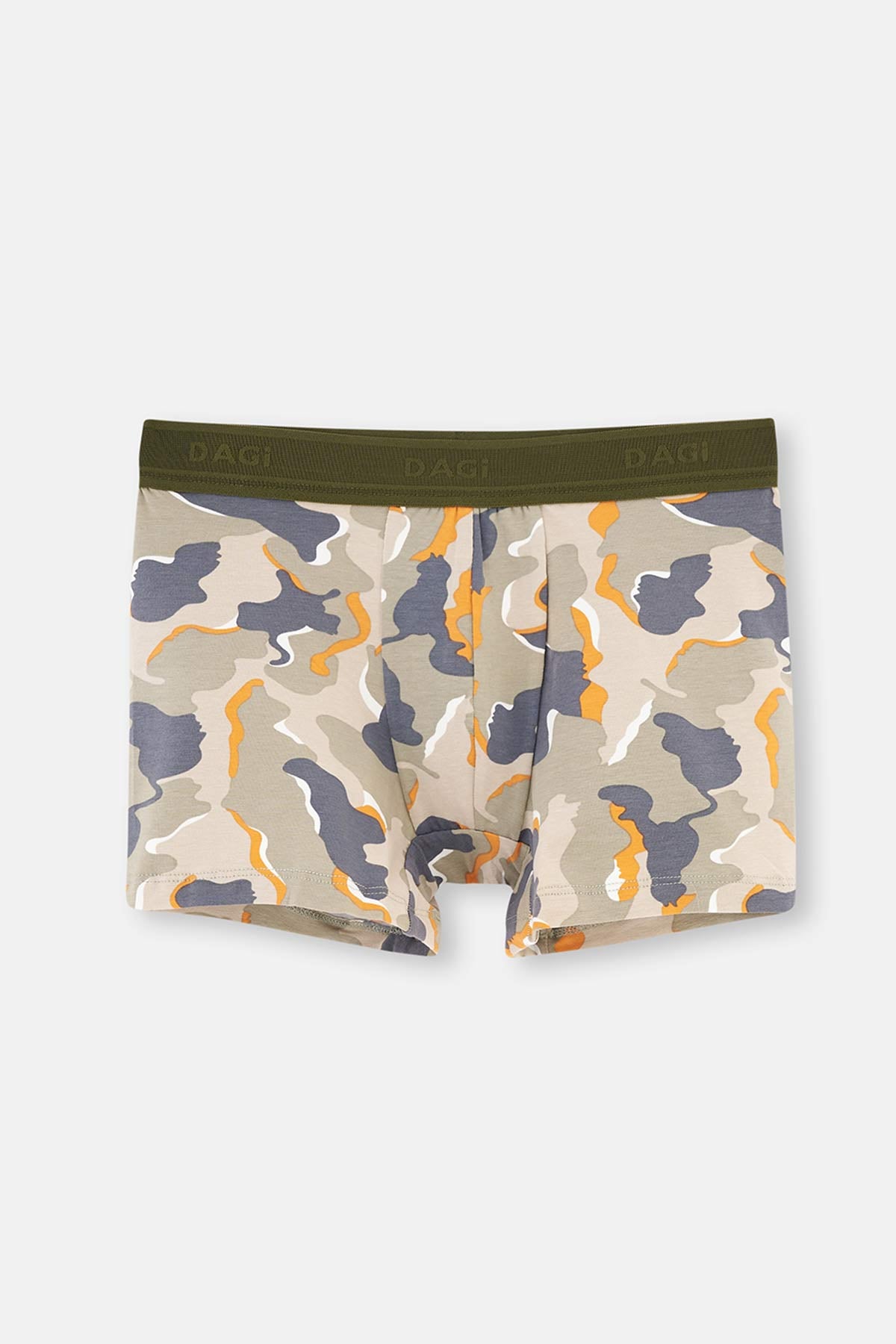 Turuncu Haki Compact Kamuflaj Boxer