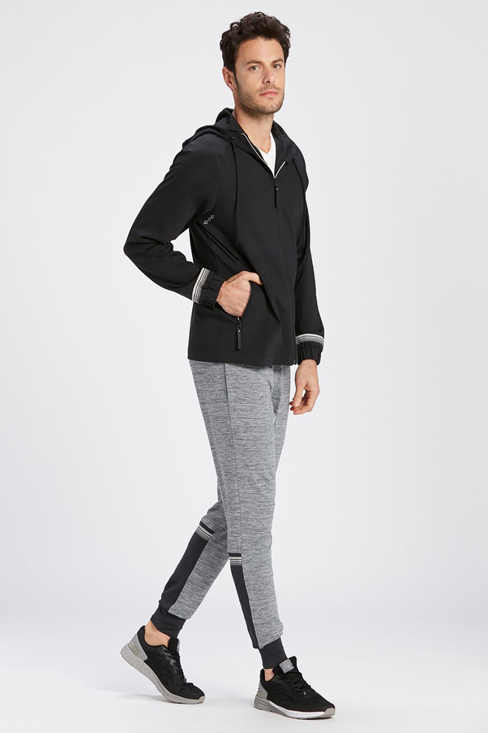 GREY MELANGE TRACKSUIT BOTTOM