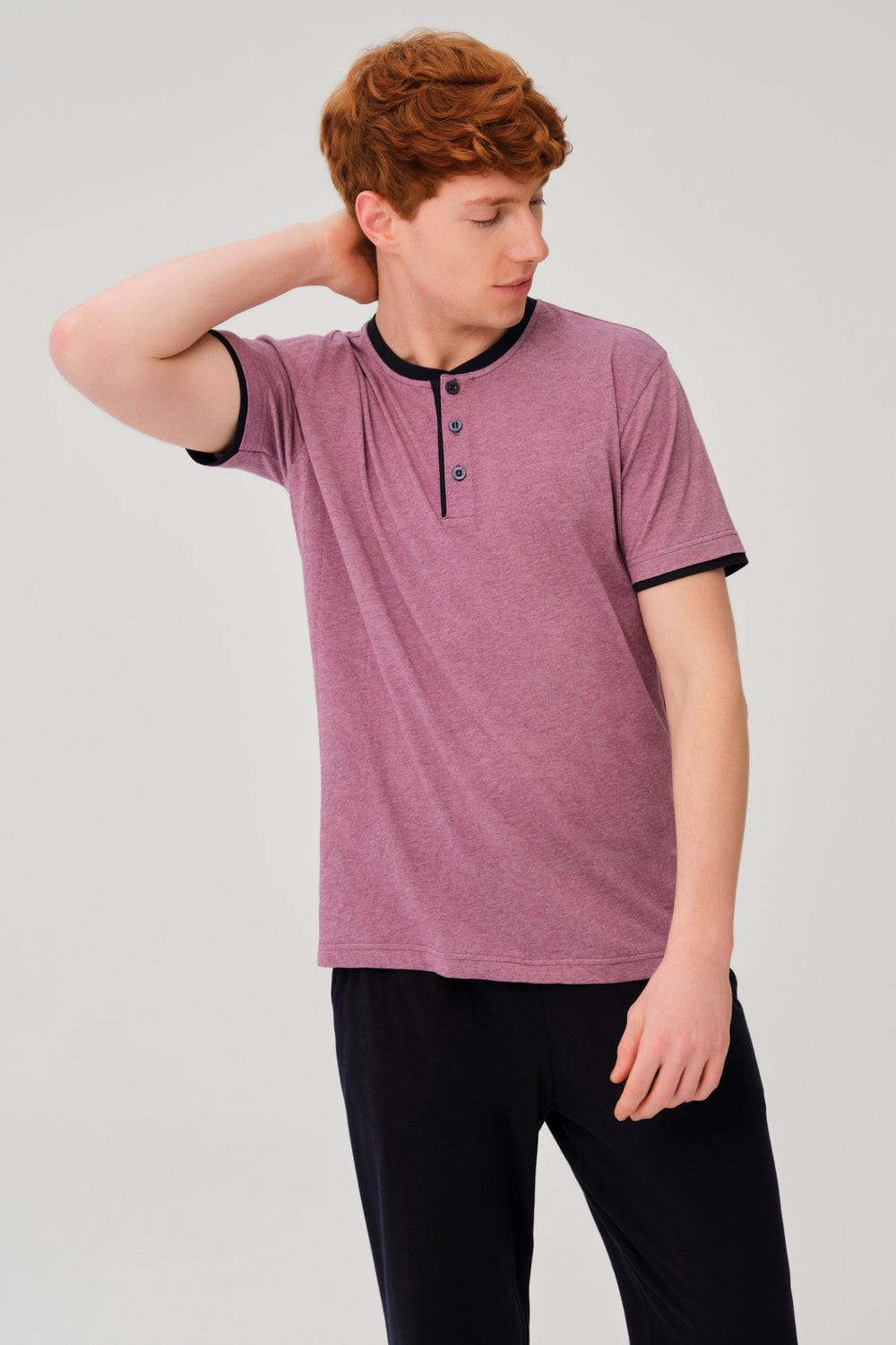 PURPLE MELANGE PYJAMA SET