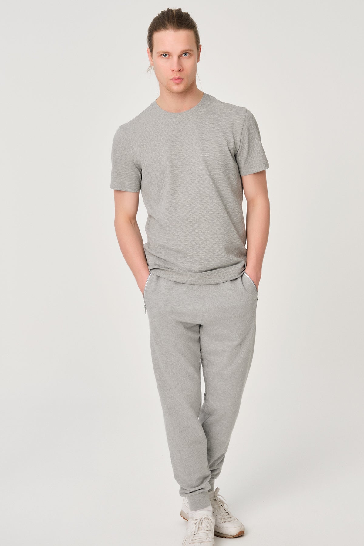 GREY ONE PIECE TOP- ONE PIECE BOTTOM