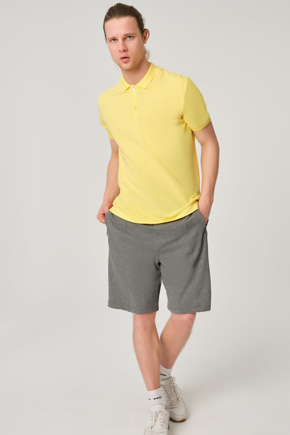 DARK GREY MELANGE SHORTS