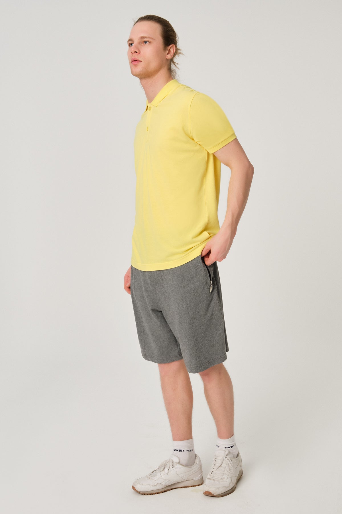 DARK GREY MELANGE SHORTS