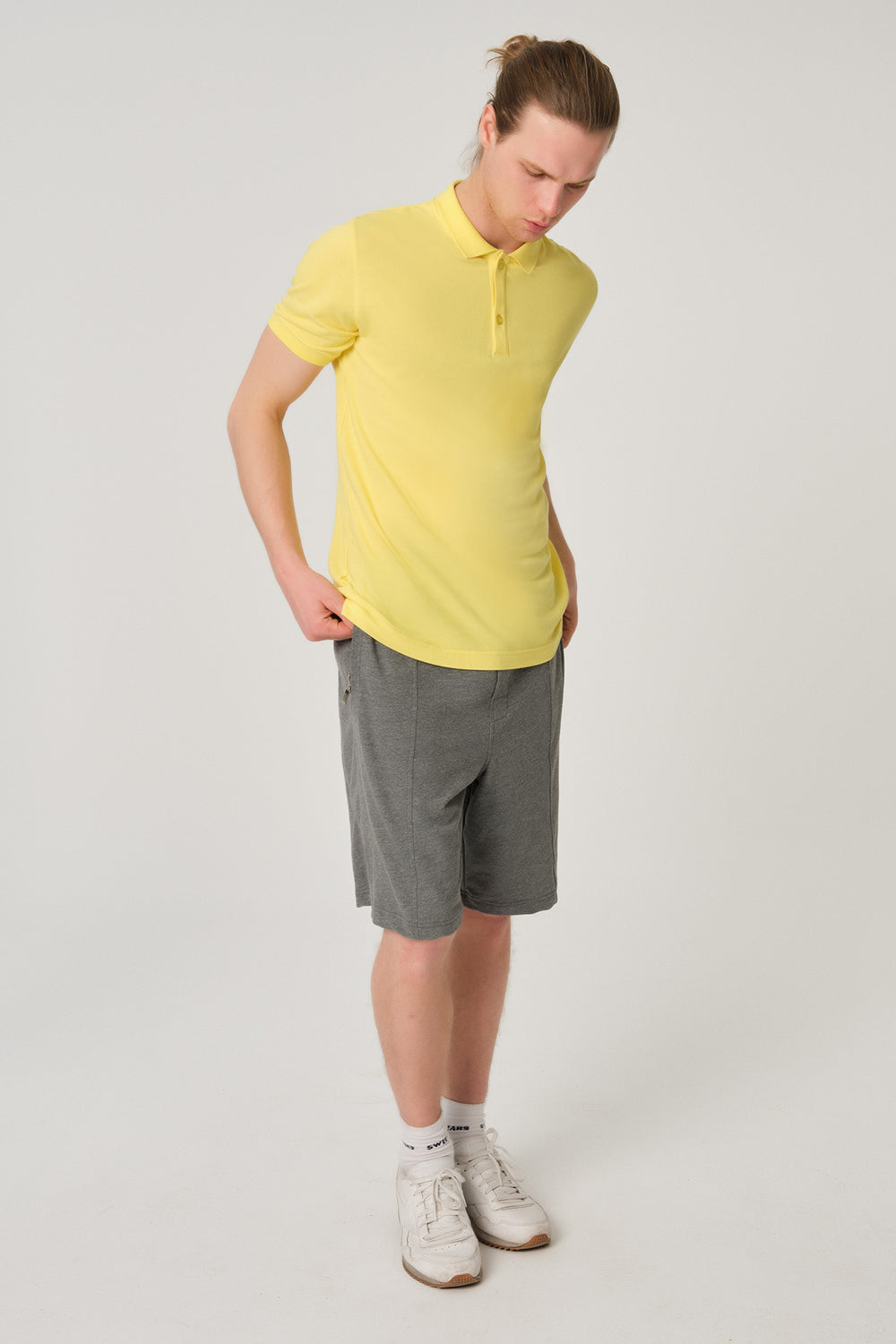 DARK GREY MELANGE SHORTS