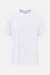 White SILK FINISHING INTERLOCK CREW NECK T-SHIRT