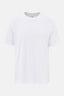White SILK FINISHING INTERLOCK CREW NECK T-SHIRT